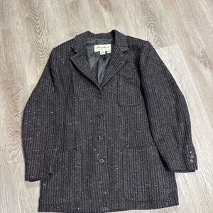 VTG Eddie Bauer 100% Wool Blazer Jacket Lined Coat Made In USA Women's Size M